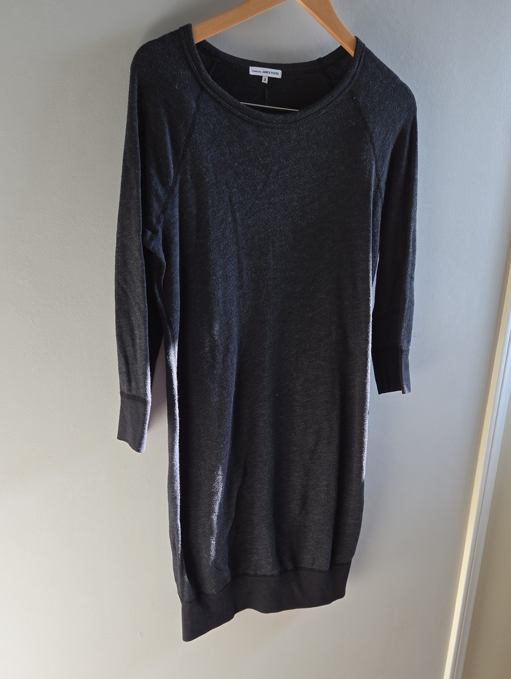 James Perse Black/Grey Sweater Dress Size 3